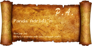 Panda Adrián névjegykártya